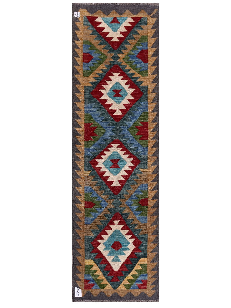 Maimana Afghanistan Kilim Rug - 194 x58 cm-0