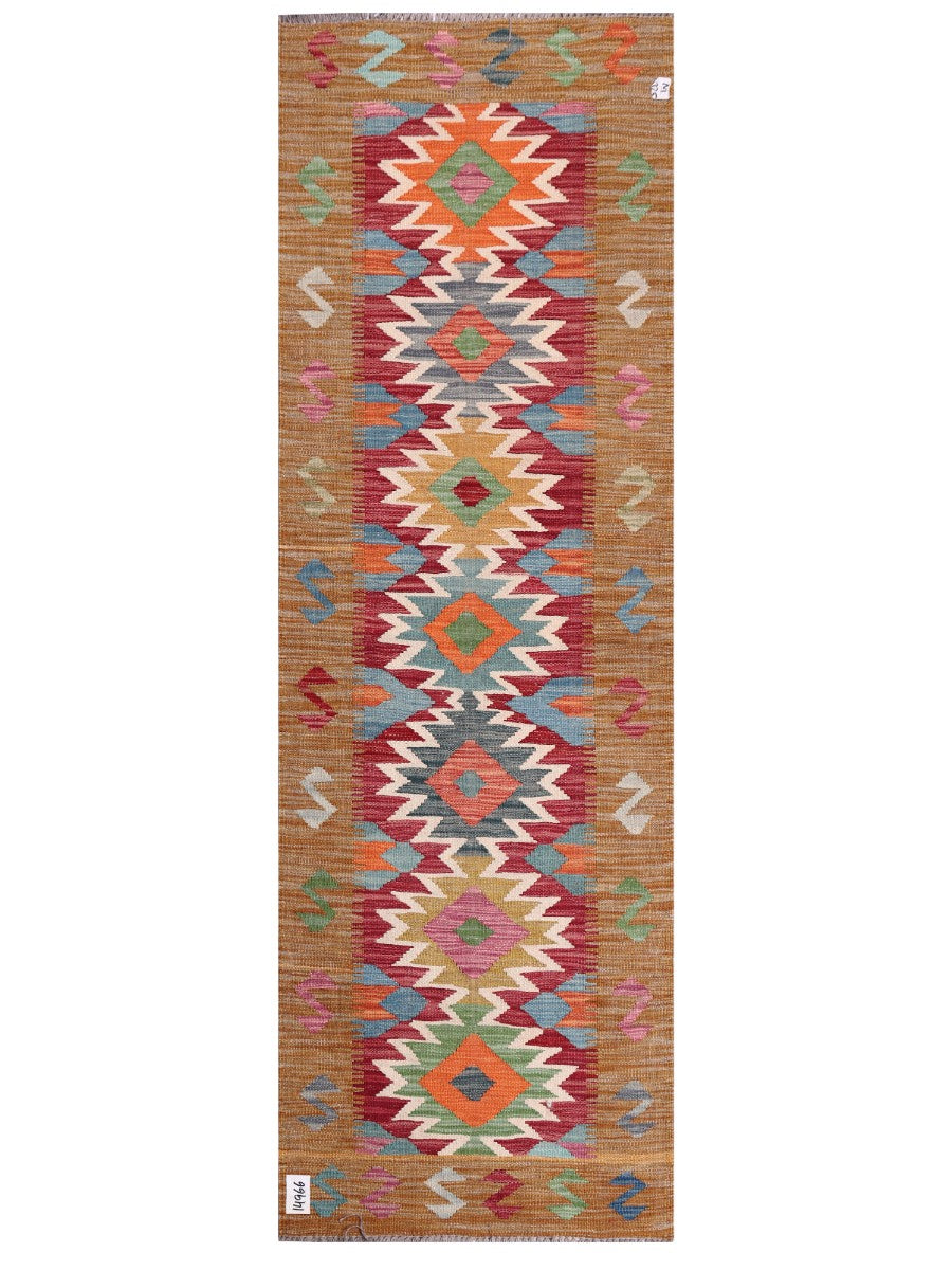 Maimana Afghanistan Kilim Rug - 200 x66 cm-0