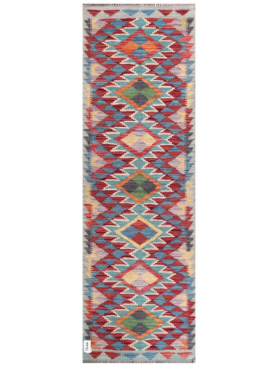 Maimana Afghanistan Kilim Rug - 197 x64 cm-0