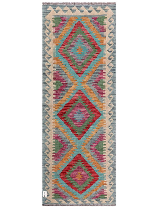 Maimana Afghanistan Kilim Rug - 200 x74 cm-0