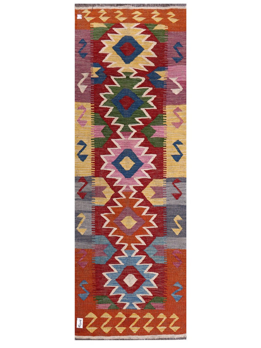 Maimana Afghanistan Kilim Rug - 206 x70 cm-0