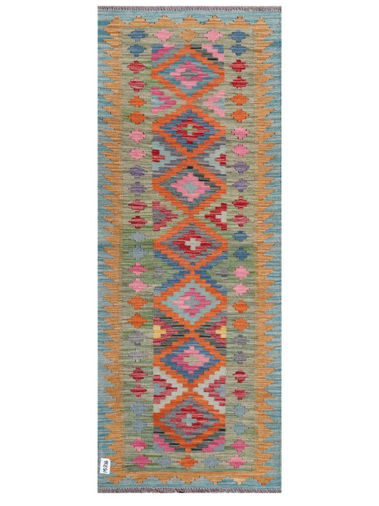 Maimana Afghanistan Kilim Rug - 196 x76 cm-0