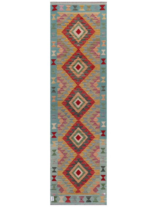 Maimana Afghanistan Kilim Runner - 294 x 83 cm-0