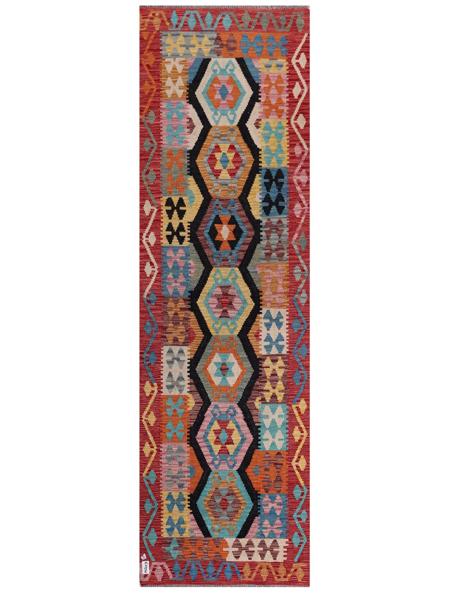 Maimana Afghanistan Kilim Runner - 295 x 88 cm-0