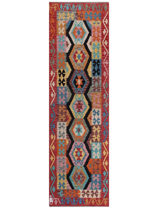 Maimana Afghanistan Kilim Runner - 295 x 88 cm-0