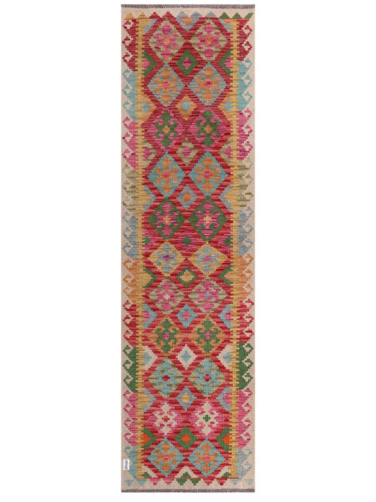 Maimana Afghanistan Kilim Runner - 293 x 82 cm-0