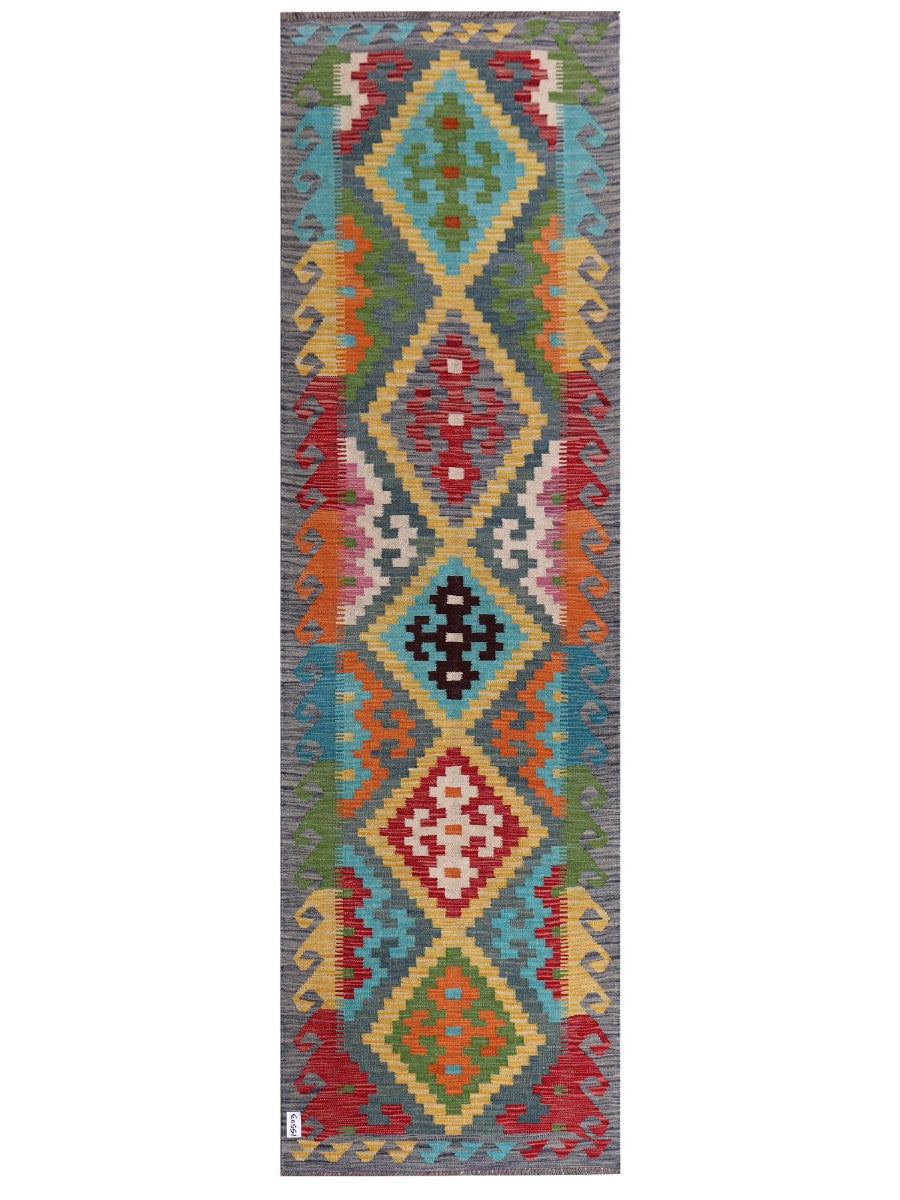 Maimana Afghanistan Kilim Runner - 293 x 87 cm-0