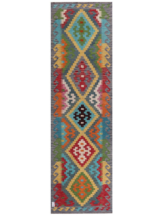 Maimana Afghanistan Kilim Runner - 293 x 87 cm-0