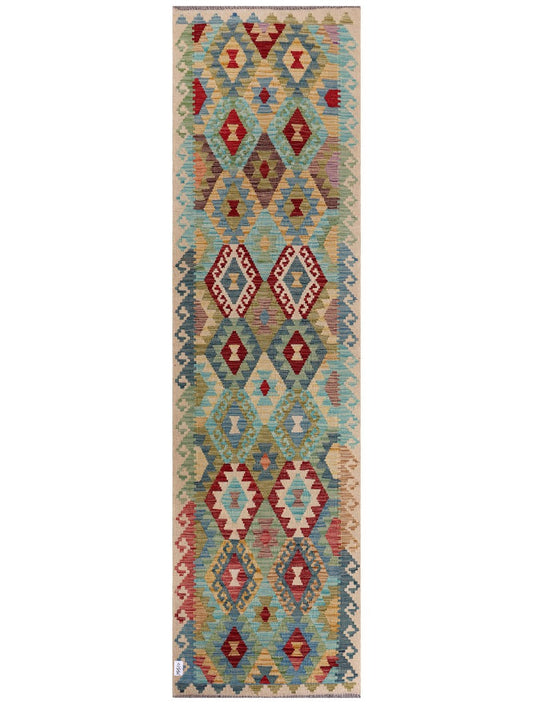 Maimana Afghanistan Kilim Runner - 303 x 84 cm-0