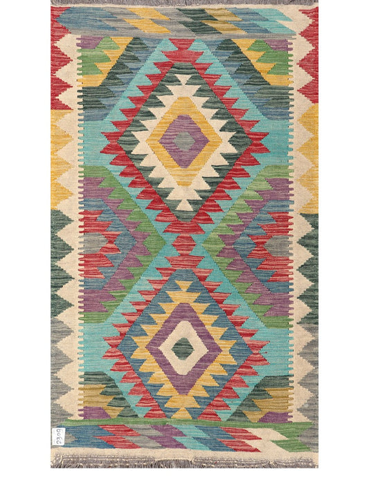 Maimana Afghanistan Kilim Rug - 158 x90 cm-0