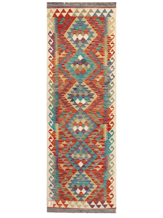 Maimana Afghanistan Kilim Rug - 194 x66 cm-0