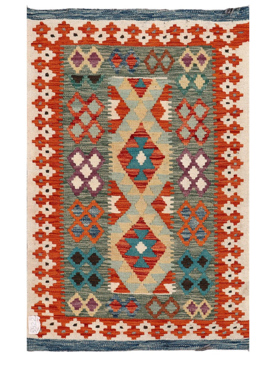 Maimana Afghanistan Kilim Rug - 124 x 79 cm-0