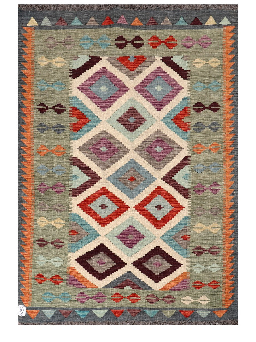 Maimana Afghanistan Kilim Rug - 180 x124 cm-0