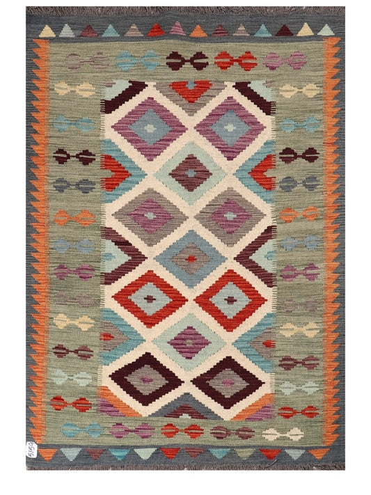 Maimana Afghanistan Kilim Rug - 180 x124 cm-0
