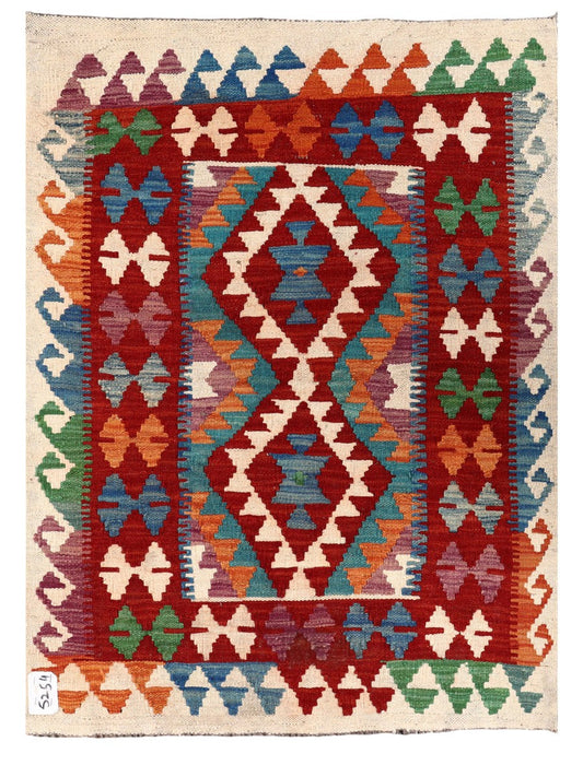 Maimana Afghanistan Kilim Rug - 117 x 85 cm-0