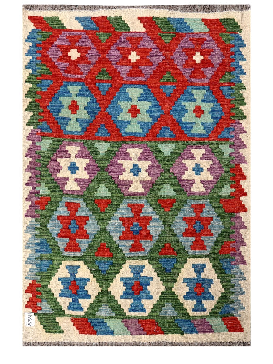 Maimana Afghanistan Kilim Rug - 145 x100 cm-0