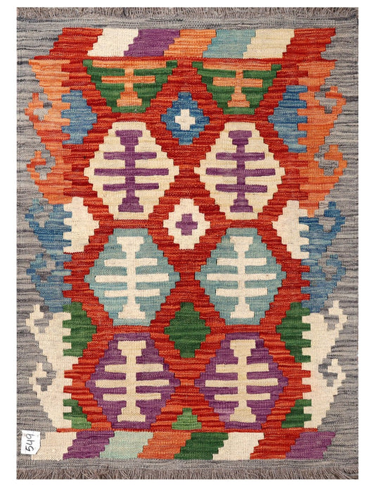 Maimana Afghanistan Kilim Rug - 113 x 82 cm-0