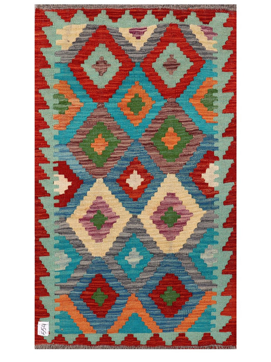 Maimana Afghanistan Kilim Rug - 121 x 71 cm-0