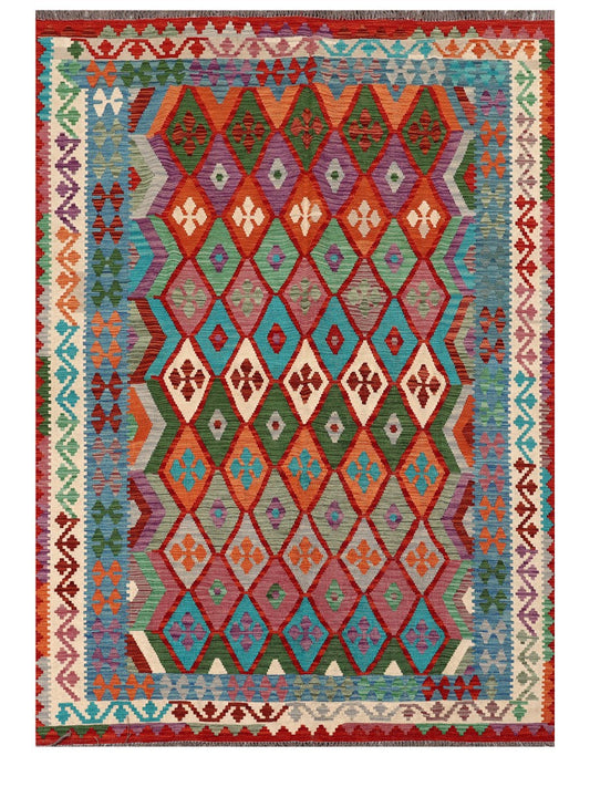 Maimana Afghanistan Kilim Rug - 291 x205 cm-0
