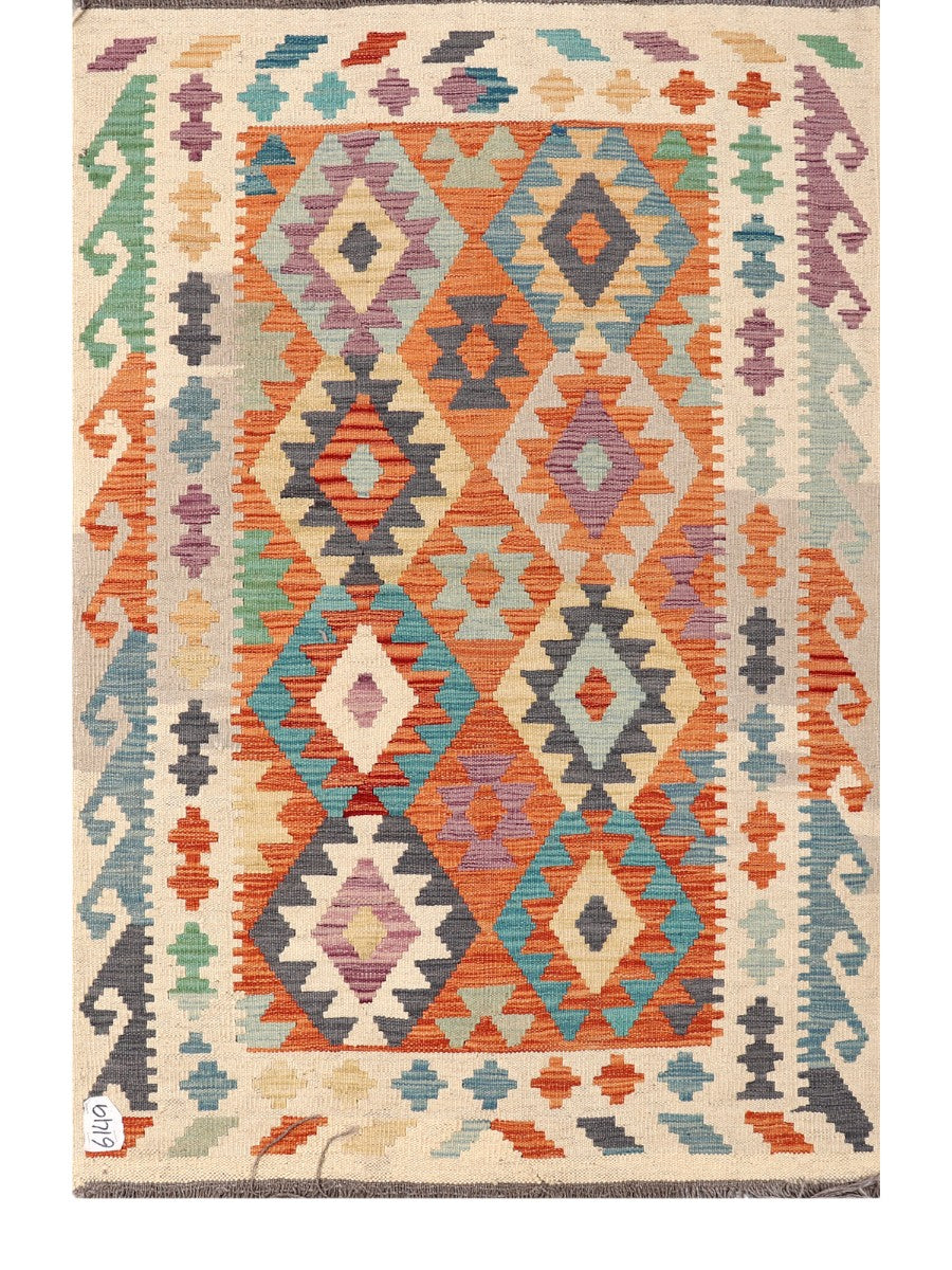 Maimana Afghanistan Kilim Rug - 149 x100 cm-0