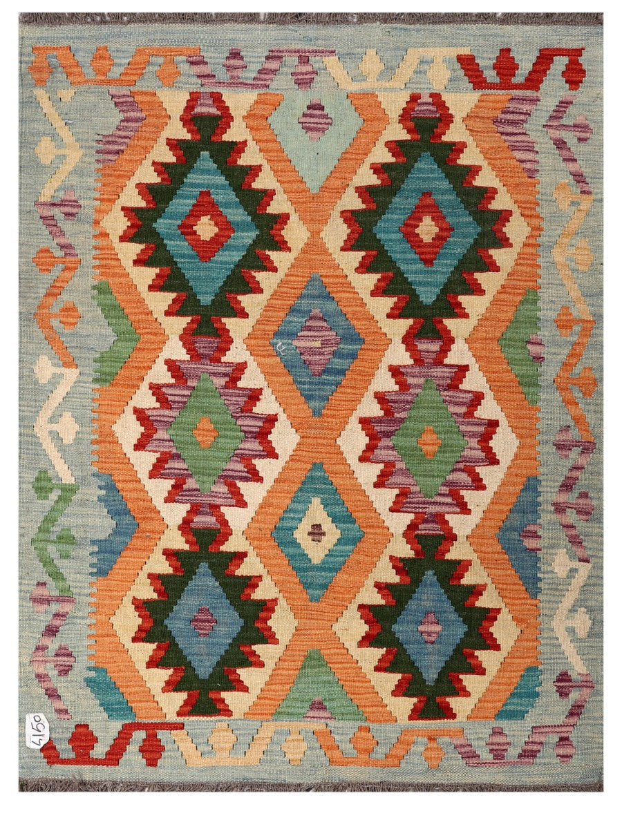Maimana Afghanistan Kilim Rug - 140 x105 cm-0