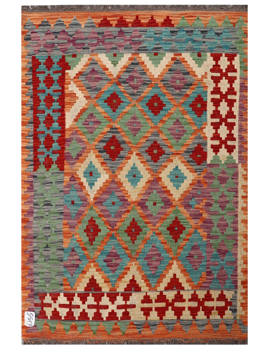 Maimana Afghanistan Kilim Rug - 146 x99 cm-0