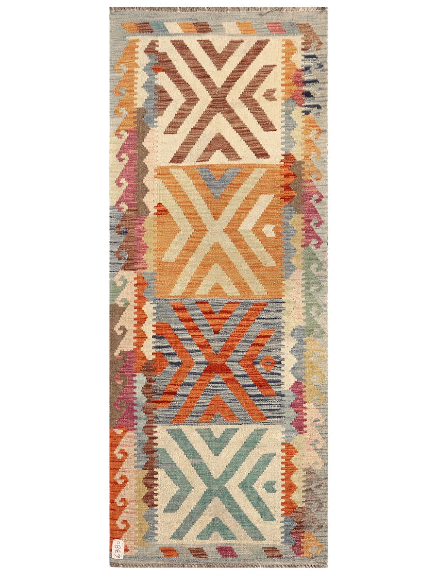 Maimana Afghanistan Kilim Rug - 197 x80 cm-0