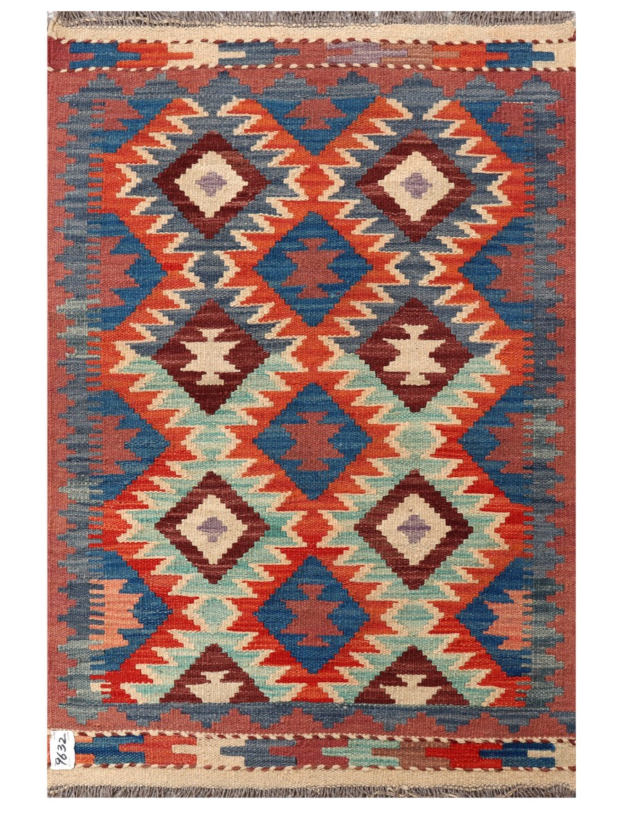 Maimana Afghanistan Kilim Rug - 122 x 82 cm-0
