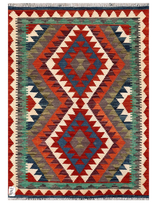 Maimana Afghanistan Kilim Rug - 119 x 85 cm-0