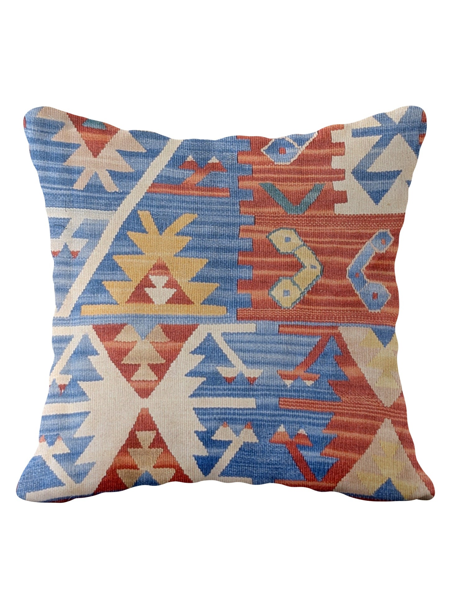Turkish Kilim Vintage Cushion Cover - 40 x 40 cm-0