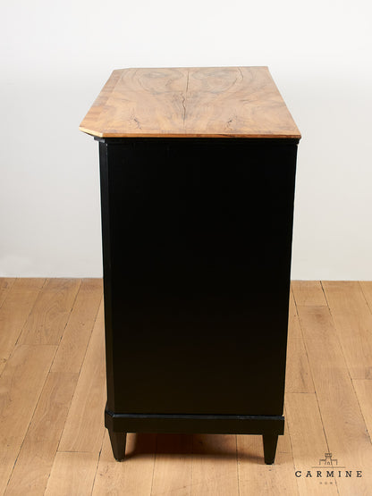 19th century chest of drawers, "Patina Black"