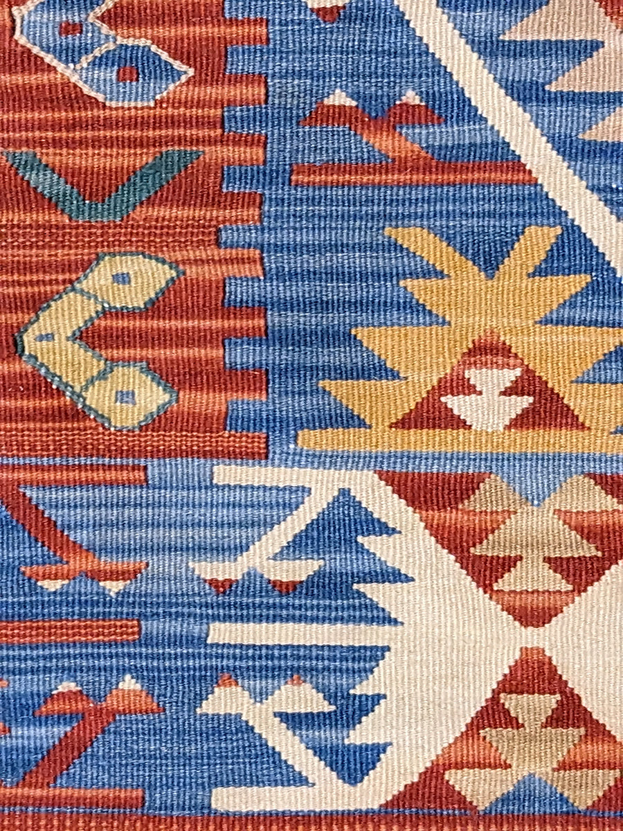 Turkish Kilim Vintage Cushion Cover - 40 x 40 cm-1