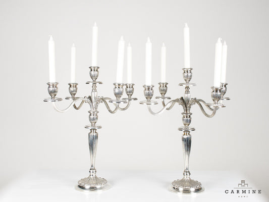 1 pair of silver candlesticks 800'