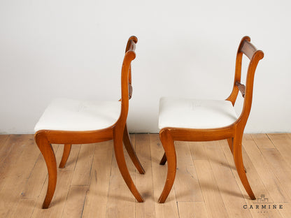 1 paire de chaises anglaises, 19ème siècle