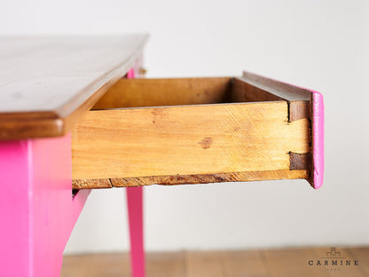 Table d'appoint, table basse, table enfant "Patine" rose