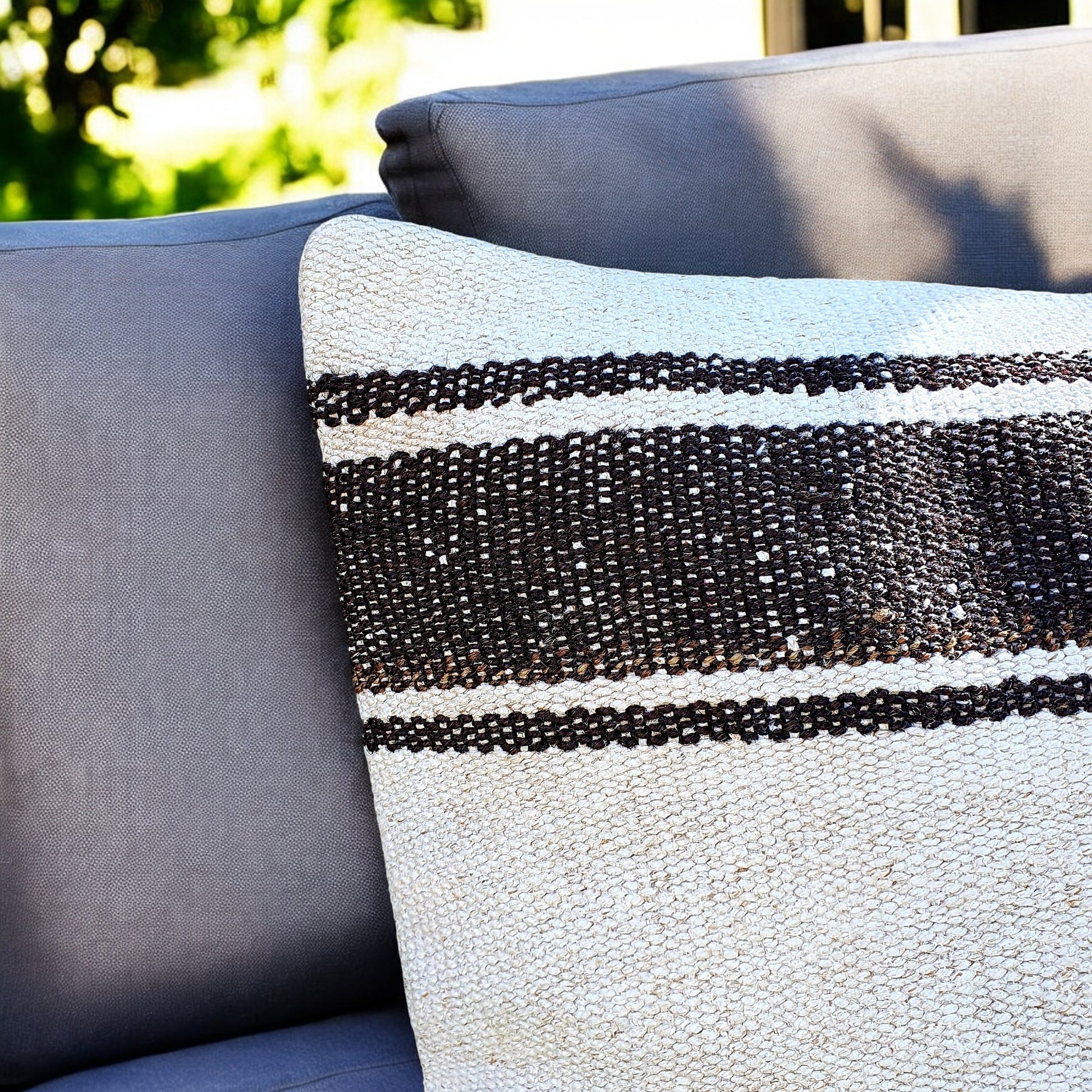 Stripped Deep Brown Kilim-3