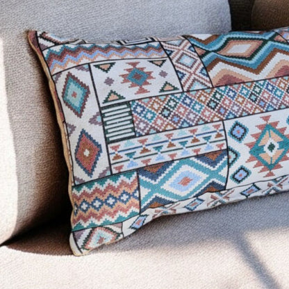 Aztec Blue Cushion Cover-1