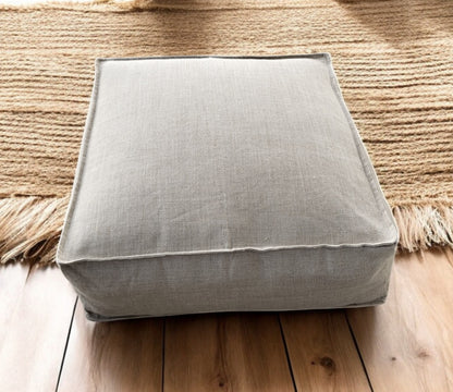 NATURAÉ - Linen cru poufs