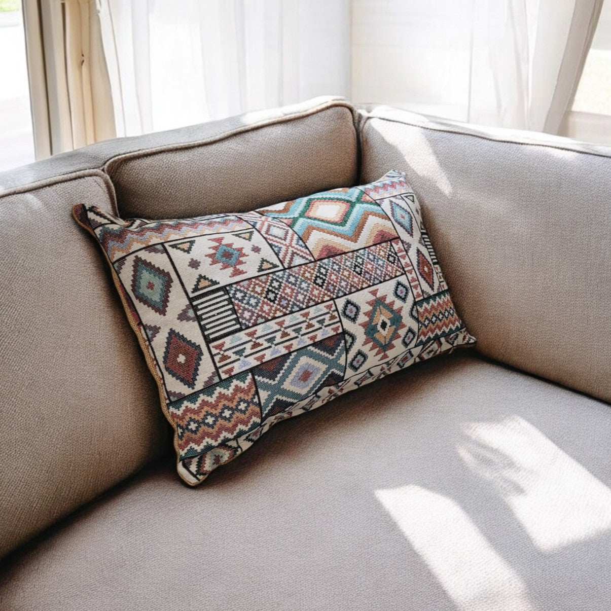 Aztec Blue Cushion Cover-10