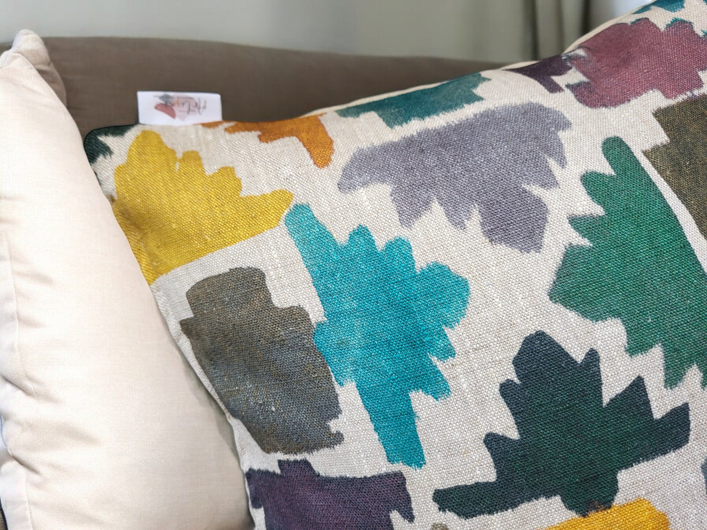 Minimal Vivid Linen cushion cover-7