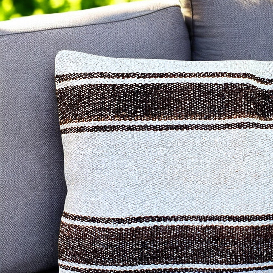 Stripped Deep Brown Kilim-6