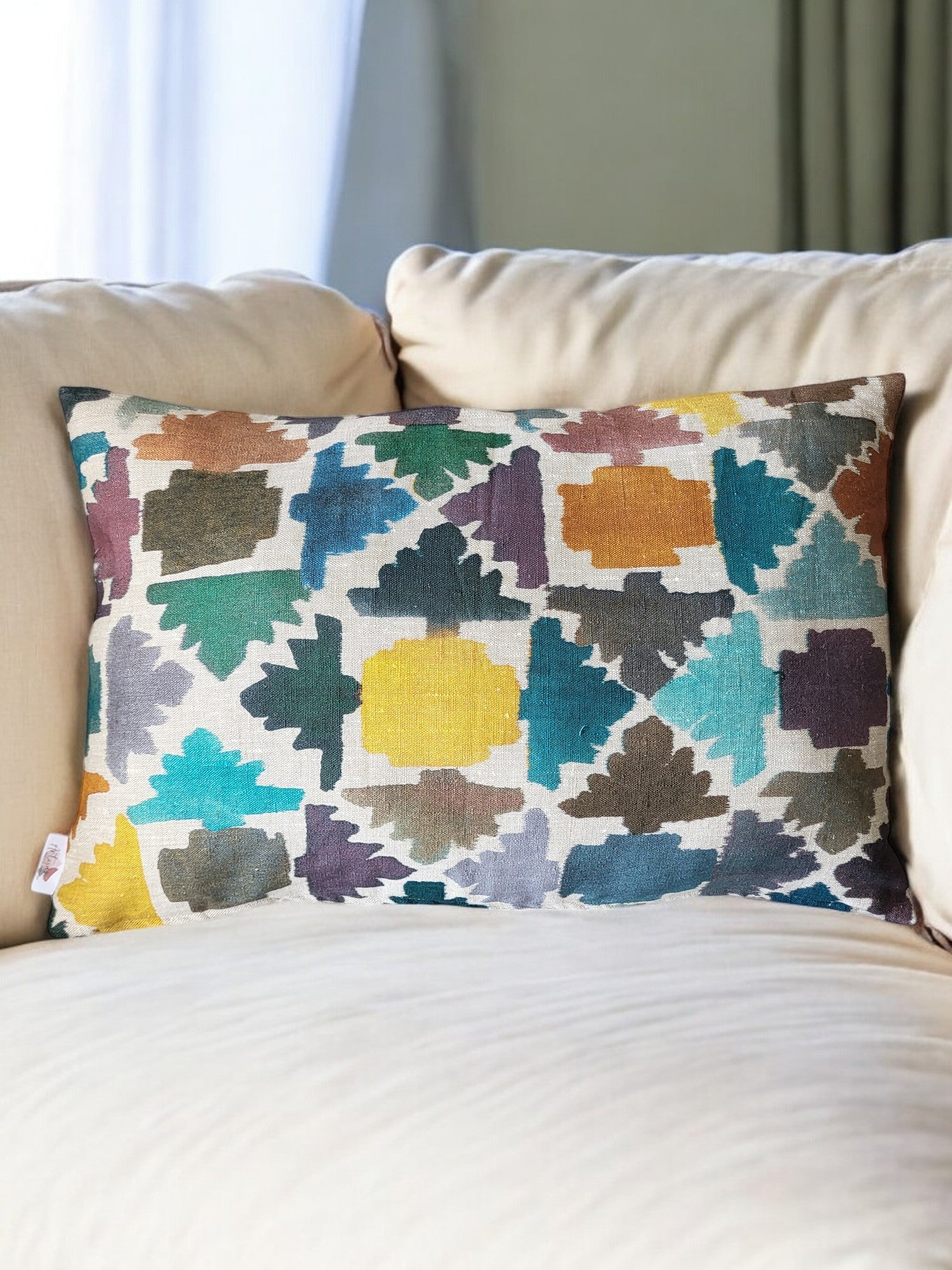 Minimal Vivid Linen cushion cover-6