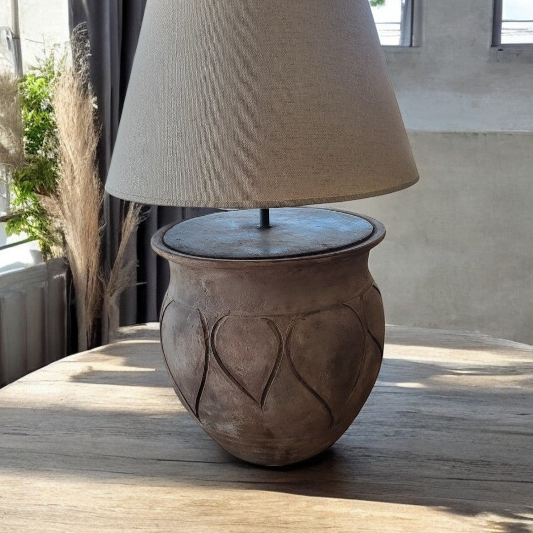 CureMe - Rustic Ceramic Table Lamp