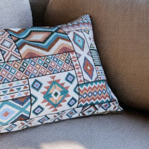 Aztec Blue Cushion Cover-5