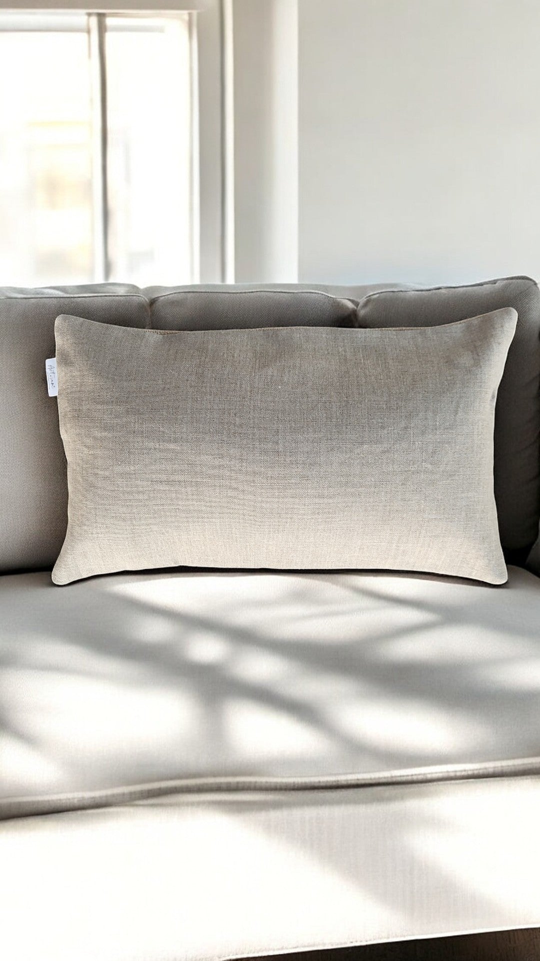 Linen Cru & Jute Cushion 30x50-3