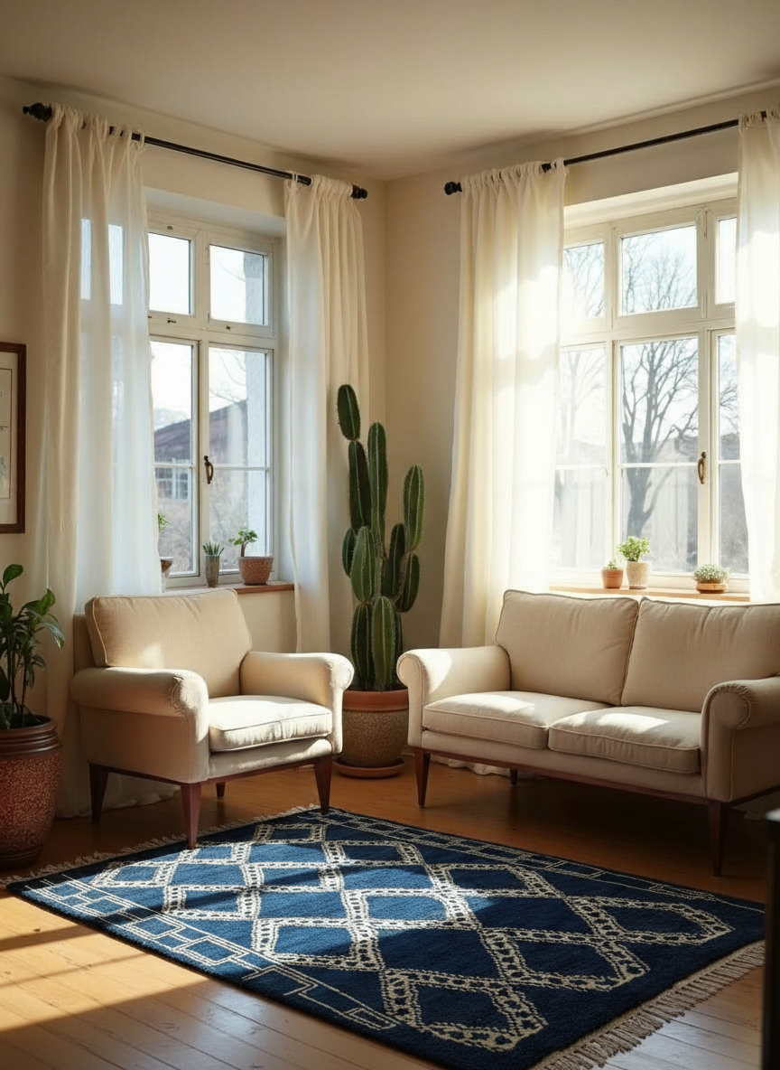 Nomad Hand Knotted Rug - 189 x 122 cm-1