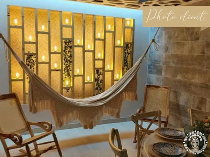 hamac l macrame ecru photo client-8