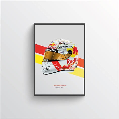 Formula 1 Helmets Poster, Racing Drivers, Winners | Decorative Print without Frame