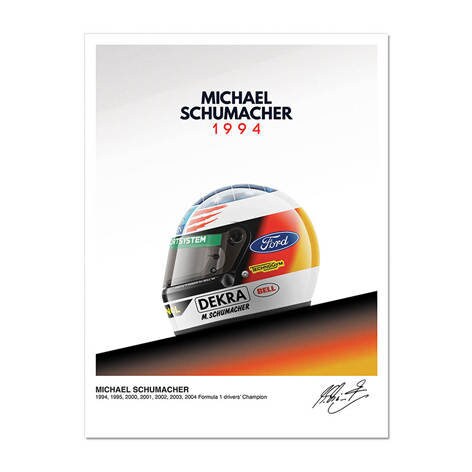 Formula 1 Helmets Poster, Racing Drivers, Winners | Decorative Print without Frame