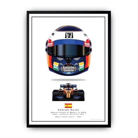 Formula 1 Helmets Poster, Racing Drivers, Winners | Decorative Print without Frame